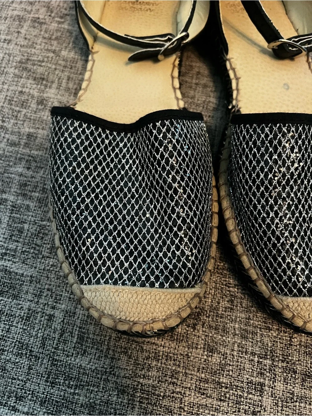 Andre Assous Spain Handsewn Espadrille Ankle Strap Flats EU 39